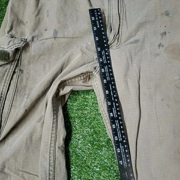 Carhartt Pants Mens 38x32 Khaki Beige Tan Force Relaxed Fit Ripstop Cargo Work - Picture 11 of 11